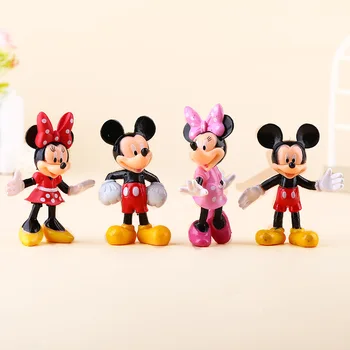 4 tk/palju Disney multifilmi Tegevus Mänguasi Arvandmed Armas Miki Minni Koomiks Anime DIY Mobiiltelefoni Nippu Mini Nukk Teenetemärgi mänguasi