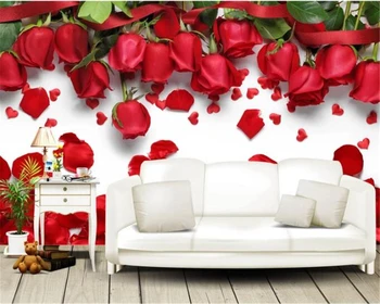 beibehang wallpaper for kids room Kleebis tapeet kohandatud isiksuse romantiline roosa lill, tapeet seina paberid home decor