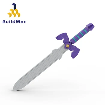 BuildMoc Pisarad Kuningriigi Master Mõõk ehitusplokid Set Hinge Looduses Hylian Kilp Tellised Mänguasi Lastele Kingitus