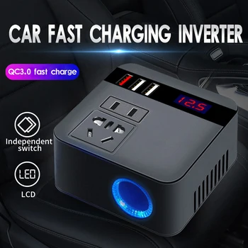 Car Power Inverter 12V/24V 220v 150W sigaretisüütaja Toite Adapter USB-kiirlaadija iPad RV MAASTUR Auto Mobiilne Telefon