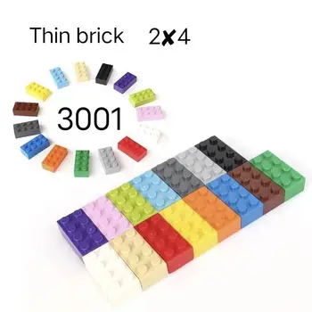 DIY ehitusplokid Kõrge Telliskivi 2x4 Väikeste Osakeste Aksessuaar Telliskivi ühilduvad LEGO 3001 puzzle Kokkupanek mänguasjad