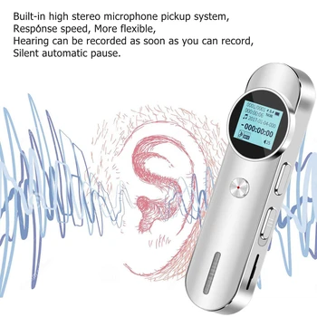 Mini Digitaalne Diktofon, MP3 Mängija, LCD Audio Recorder Müra Vähendamise Heli Salvestus-Multi Language Professionaalne Dictaphone