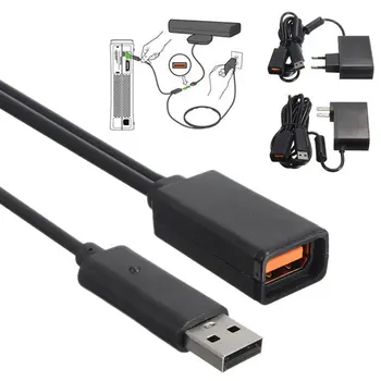 Must AC 100V-240V Toide EU Pistik Adapter USB-Laadimine Laadija Microsoft Xbox 360 XBOX360 Kinect Sensor