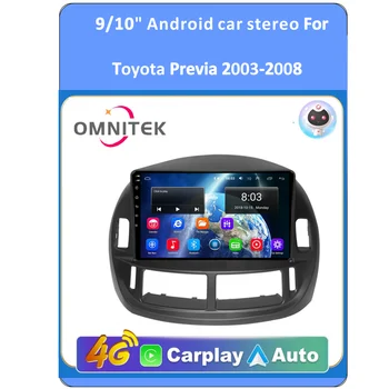OMNITEK Toyota NIMETAMINE 2003-2008 Auto Raadio RCA Android 10.0 Mms Carplay Auto DSP GPS Navigation 6G 128G Nr DVD