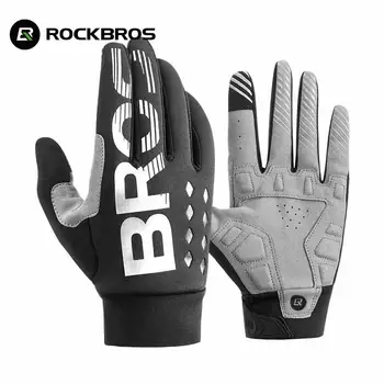 Rockbros hulgi-Kindaid Täis Sõrme Universal Ekraani Touch Tuulekindel Hingav Ski Matkamine Sport Kinnas, Jalgrattasõit S209BK