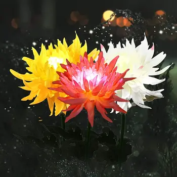 Väljas Päikese-Aed Kaalul Valguse 2 Pack Päikese Chrysanthemum Lill Kerge Veekindel Päikese Rada Tuli Kõnnitee Muru Hoovis