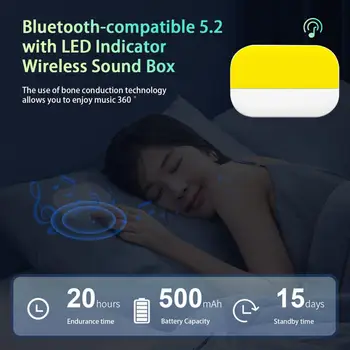 Võimas Luu Juhtivus Magada Abi 500mAh Muusika Mängija, Bluetooth-ühilduva 5.2 Juhtmeta Kaasaskantav Kõlar Kodu Pakkumise